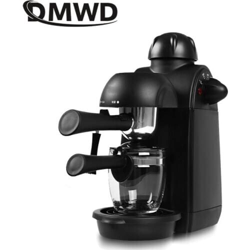 DMWD 240ml Italian Espresso Coffee Maker Electric Coffee Machine Cappuccino Milk Frothers Milk Foamer High Pressure Steam 220V