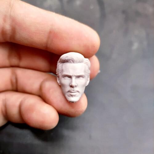Blank 1/12 Scale Benedict Head Sculpt Unpainted Fit 6" ML Figure