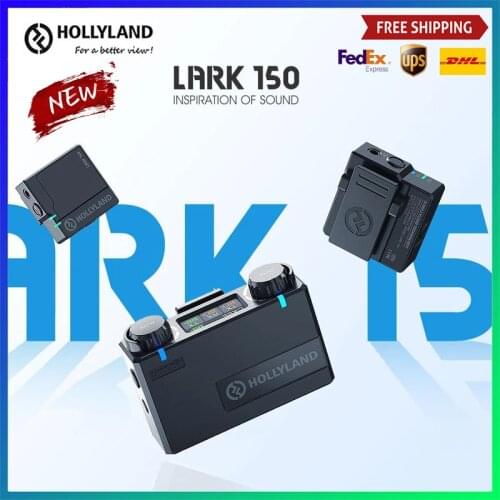 Hollyland Lark150 Wireless Microphone System Lavalier Dual Channel Professional Interview Vlog Photograph Photo Studio DSLR Mic