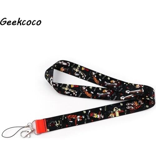 J2306 Cartoon Tiger kawaii diy Lanyard Mobile Phone Key Card Identification Straps USB Badges Holder Hanging