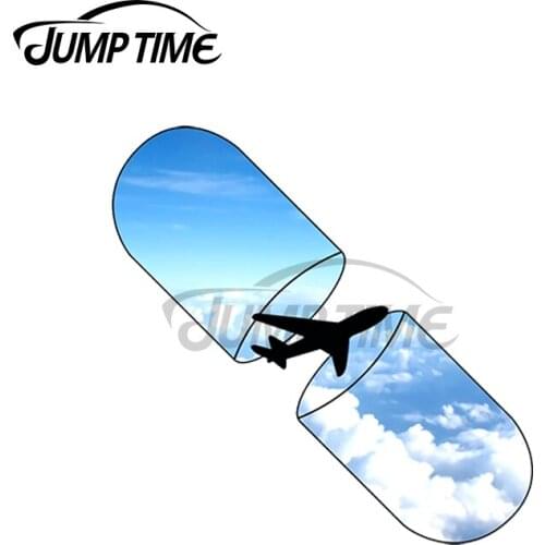 JumpTime 13 x 5.7cm For Aviation Pill with Airplane Inside Decal Scratch-Proof Windows Laptop Car Stickers RV Car Assessoires