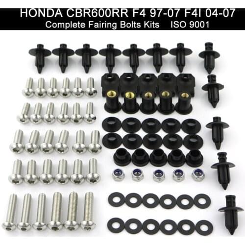 Fit For Honda CBR600RR F4 CBR 600RR F4 1999-2007 F4i 2004-2007 Complete Full Fairing Bolts Kits Screws Clips Stainless Steel