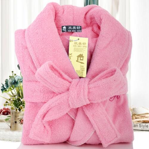 Thickening 100% cotton terry bathrobes toweled cotton bathrobes