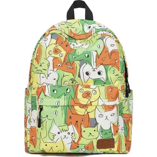 Fashion Shoulder Bags Cartoon Print Student Bags School Bakcpack for Kids