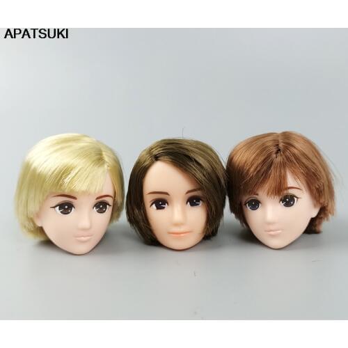 Soft High Quality DIY Doll Head For Licca Boy Doll Heads For 1/6 BJD Boy Dolls Male Men Dolls DIY 1:6 Doll Accessories Kids Toy