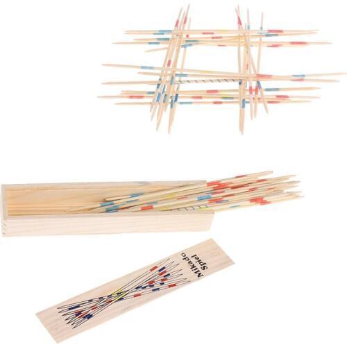 HBB Traditional Mikado Spiel Wooden Pick Up Sticks Set Traditional Game With Box Toy Kids Education Learning Toys