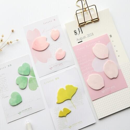 Creative Kawaii Flower Memo Pad Cute DIY Decoration Sticky Notes Handbook Diary Office Notepad School Stationary Supplies 02092