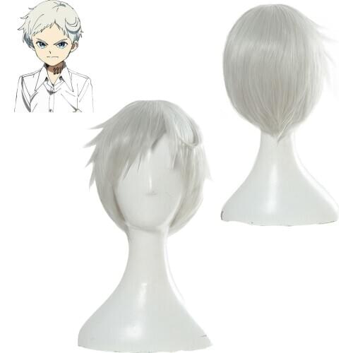 AnimeThe Promised Neverland Norman Cosplay Wig Yakusoku no Neverland Silvery White Cosplay Wig 22194 Norman Cosplay