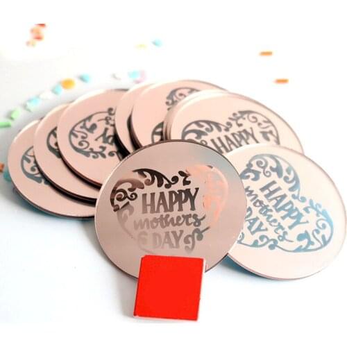 Original Rose Gold Happy Mothers' Day Cupcake Toppers Mom Birthday Cake Topper Decor for Motmmy Birthday Party Cake Decorations