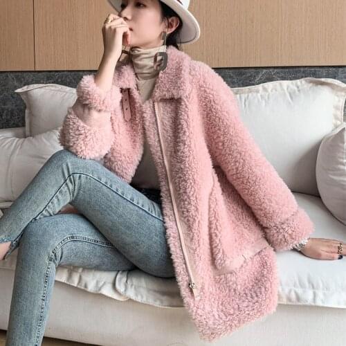 Real Fur Coat Female 2020 Winter Clothes Women 100% Wool Jacket Short Womens Clothing Korean Abrigo Mujer 91-YJR19358 Pph1065