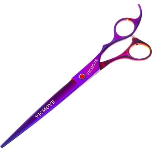 8 Inch Professional Hair Cutting Scissors Hairdressing Barber Salon Purple Pet Dog Grooming Shears V14-8P