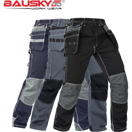 Bauskydd Work Pants In Cargo Pants Mens Workwear Working Pants Tool Trouser Black Work Trousers Men Workwear With EVA Knee Pads