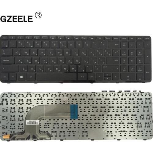 GZEELE russian Keyboard for HP Pavilion 15-r077sr 15-r080sr 15-r081sr 15-r082sr 15-r083sr RU layout black with frame keyboard