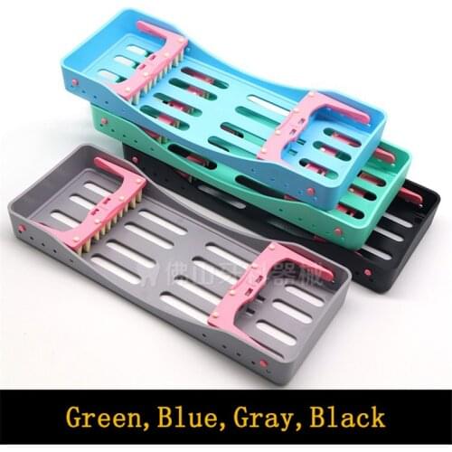 Dental Sterilization Rack Plastic Surgical Sterilization Box Dental Autoclave Cassette File Burs Disinfection Holder Dental Tool
