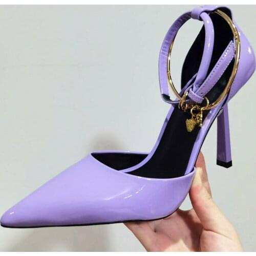 Sexy Buckle Strap High Heel Shoes Women Slip On Pointed Toe Stiletto Ladies Shoes Casual Party Wedding Pumps Women Shoes Summer