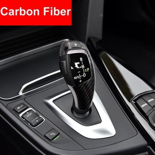 Carbon Fiber Gear Shift Knob Cover Panel Collars Shifter For BMW 1 3 Series F20 F22 F21 F30 F32 F33 F36 F06 F12 F13 X5 X6
