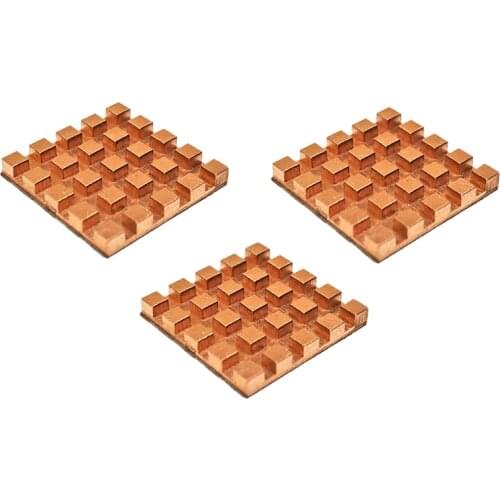 3pcs Pure Copper Mini Ultra thin heat Sink Memory RAM Cooling For VGA DDR MOS IC Chipset Radiator Cooler Heatsink 17x17x2/3/4mm