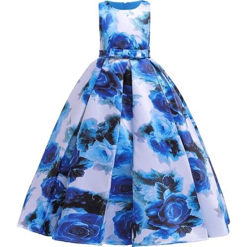 Evening Infant Summer Dress Floral Tutu Princess Children Birthday Party Prom Long Wedding Bridesmaid Kids Vestidos Girl Clothes