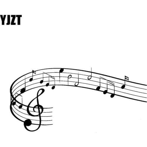 YJZT 17.8CM*8.3CM Wonderful Rock Music Symbol Vinyl Motocycle Car Sticker Decals Black/Silver C13-000617