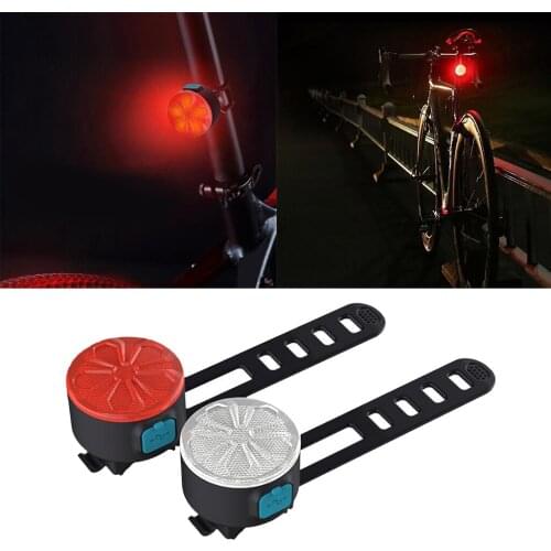 6 LED Bike Rear Light USB Rechargeable Bicycle Seat Caution Tail Lamp 12 Modes LED Tail Lamp Safety Lights Warning Rear Lamp
