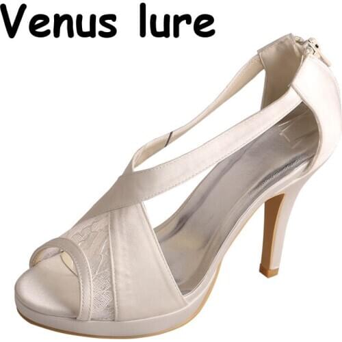 Wholesale & Retail Womens High Heel Shoes Size 9 uk Ivory Gladiator Zip Sandals