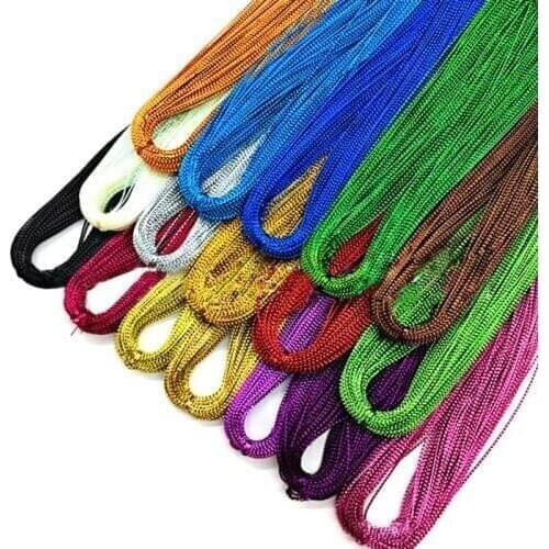 100 Meters 1 Mm Rope Hollow Line Thread Cord String Strap Ribbon Rope Tag Line Bracelet Making No-slip Clothing Gift Decor