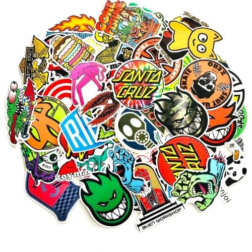 100pcs Cool Horror skull Waterproof Fun scrapbooking Sticker laptop fridge Suitcase Wall car skateboard stickers pack
