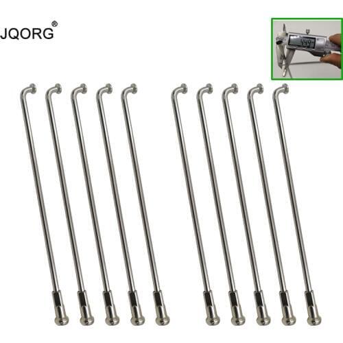 20 Pieces One Lot 7 G 4.5 mm Motocross Spokes 304 Stainless Steel J-bend Cylinder Body Equal Diameter Motorcycle Spokes With CAP