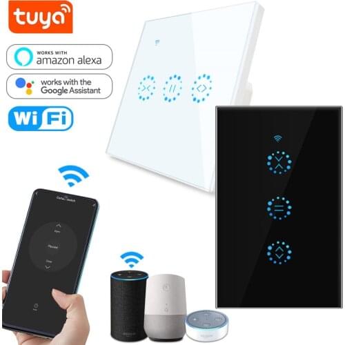 220V EU/US WiFi Smart Curtain Switch Blind Roller Shutter Electric Motorized Voice Control Timer Compatible Alexa Google Home