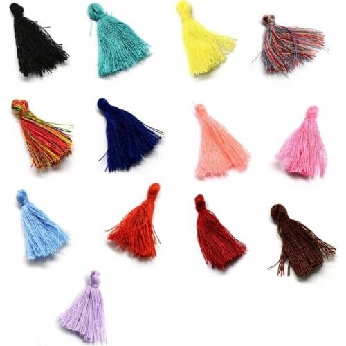 500pcs Handmade Polycotton(Polyester Cotton) Tassel Decorations Pendant Decorations for DIY Jewlery Making 29~35mm