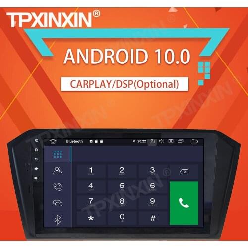 4+64G For VW PASSAT 2016 BIG SCREEN Android 10.0 Car Tape Recorder Multimedia Audio Video Player GPS WIFI Navigation HeadUnit