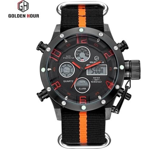 Top Brand Military Army Watches Men Analog Digital Quartz Hour Date Dual Display Clock Man Fashion Waterproof Sport Wrist Watch