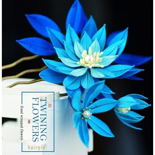 Wrapped flower DIY kit silk thread handmade retro jewelry simple easy to learn hairpin hair accessories