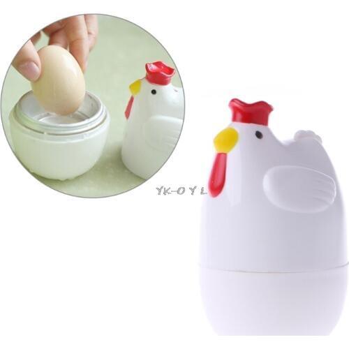Home Chicken Shaped Microwave 4 Eggs Boiler Cooker Kitchen Cooking Appliance