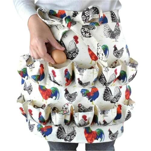 12 Pockets Eggs Collecting Gathering Holding Apron Carry Duck Eggs Housewife Farmhouse Kitchen Home Workwear Kitchen Supplies