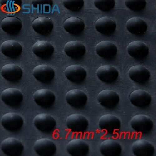 Hot Sale 500PCS 6.7x2.5mm Black Self Adhesive Anti Slip Silicone Rubber Rubber Feet Pads Bumper Silica Gel Shock Absorber Pad