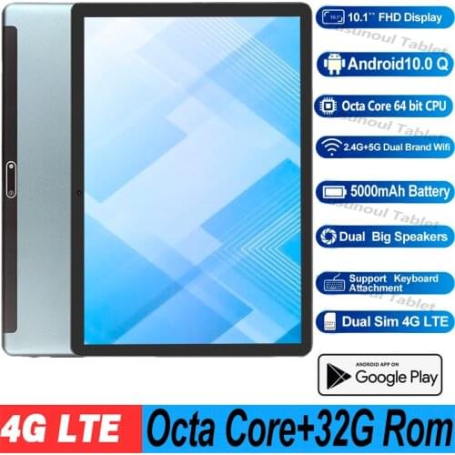Гугл игры 10 inch Tablet pc 5G Wifi 4G LTE 1280*800 HD Android 9.0 Pie octa core 6G Ram 32G Rom телефонный звонок планшетный пк