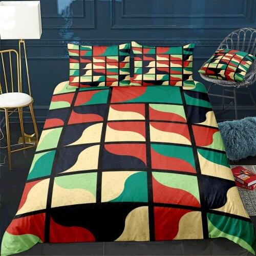 Abstract Geometric Pattern Bedding Set For Bedroom Soft Bedspreads For Double Bed Home Duvet Cover Quality Quilt Cover