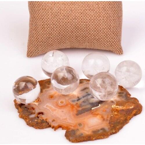 Small Size Crystal Quartz Stone Sphere decorative objects Декоративные элементы Objetos decorativos