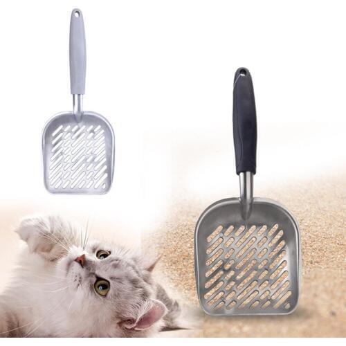 Metal Hollow Cat Litter Shovel Cat Holder Scoop Pet Poop Scooper Maca Cat Shovel Metal Scoop Care Tools Pet Cleaning Supplies