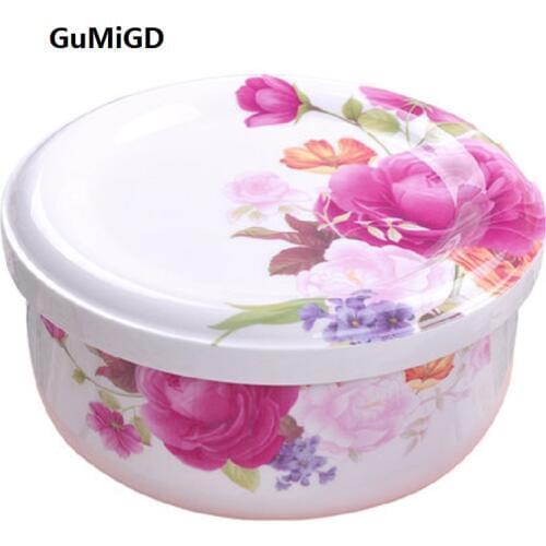 IL Bowl with cover ceramic bowl boxes microwave oven steamed egg large bowl of household porcelain