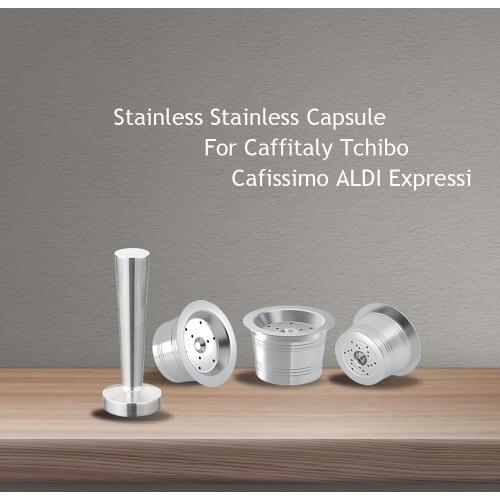 Stainless Steel Refillable Reusable Cafissimo Coffee Capsule Cafeteira Filter for Caffitaly & Tchibo Classic Machine