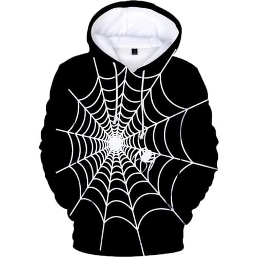 Men Cool Hooded Sweater Halloween Horror Cosplay Hoodies Fleece 3D Printed Hoodie Sweater with Front Pocket Plus Size XS-6XL