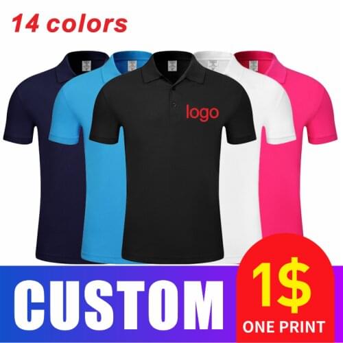 2021 new summer pure cotton polo shirt mens solid color printing embroidery short-sleeved mens fashion mens shirt