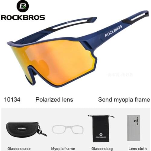 ROCKBROS Polarized Cycling Glasses UV400 Bike Glasses UV400 Protection Goggles Men Women MTB Eyewear Hiking Running Sunglasses