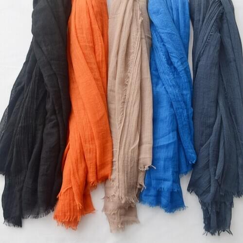 2019 Cotton Solid Color Plain Scarves Shawls Wrap Women Oversize Soft Candy Color Foulard Scarf Hijab 29 Color Free Shipping