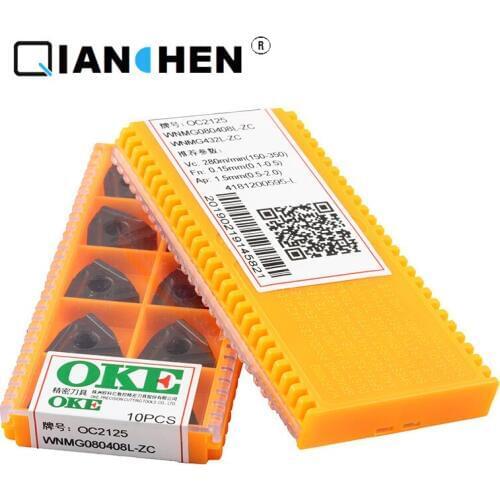 Original quality OKE 10pcs/lot high precision high performance high strength CNC WNMG0804l-ZC OC2125 industry carbide inserts