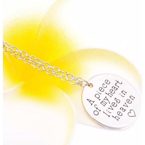 Bespmosp "A Piece of My Heart Lives In Heaven"Memorial Jewelry More Style For Choosing Gift For Family Best Friend