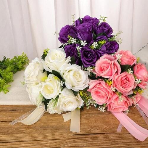 Practical Great Vivid Artificial Wedding Floral Faux Silk Flower Faux Flower No Odor for Party