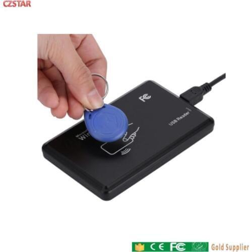 Cloner 125KHz EM4100 RFID Copier Writer Duplicator Programmer Reader with free English demo free Rewritable ID Keyfobs Tags Card